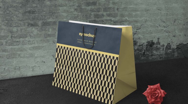 Free Big Paper Bag Mockup