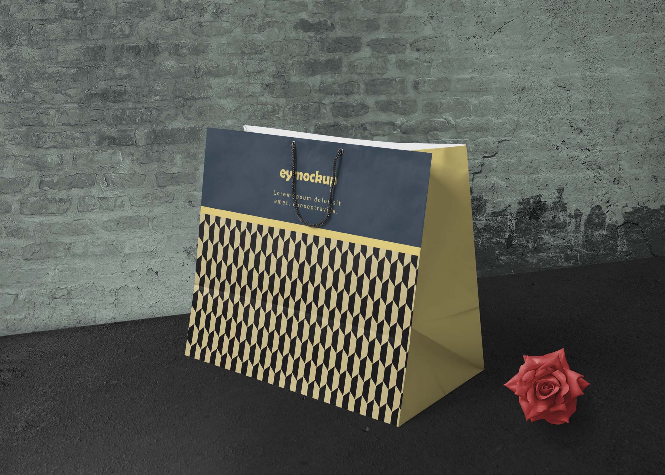 Free Big Paper Bag Mockup