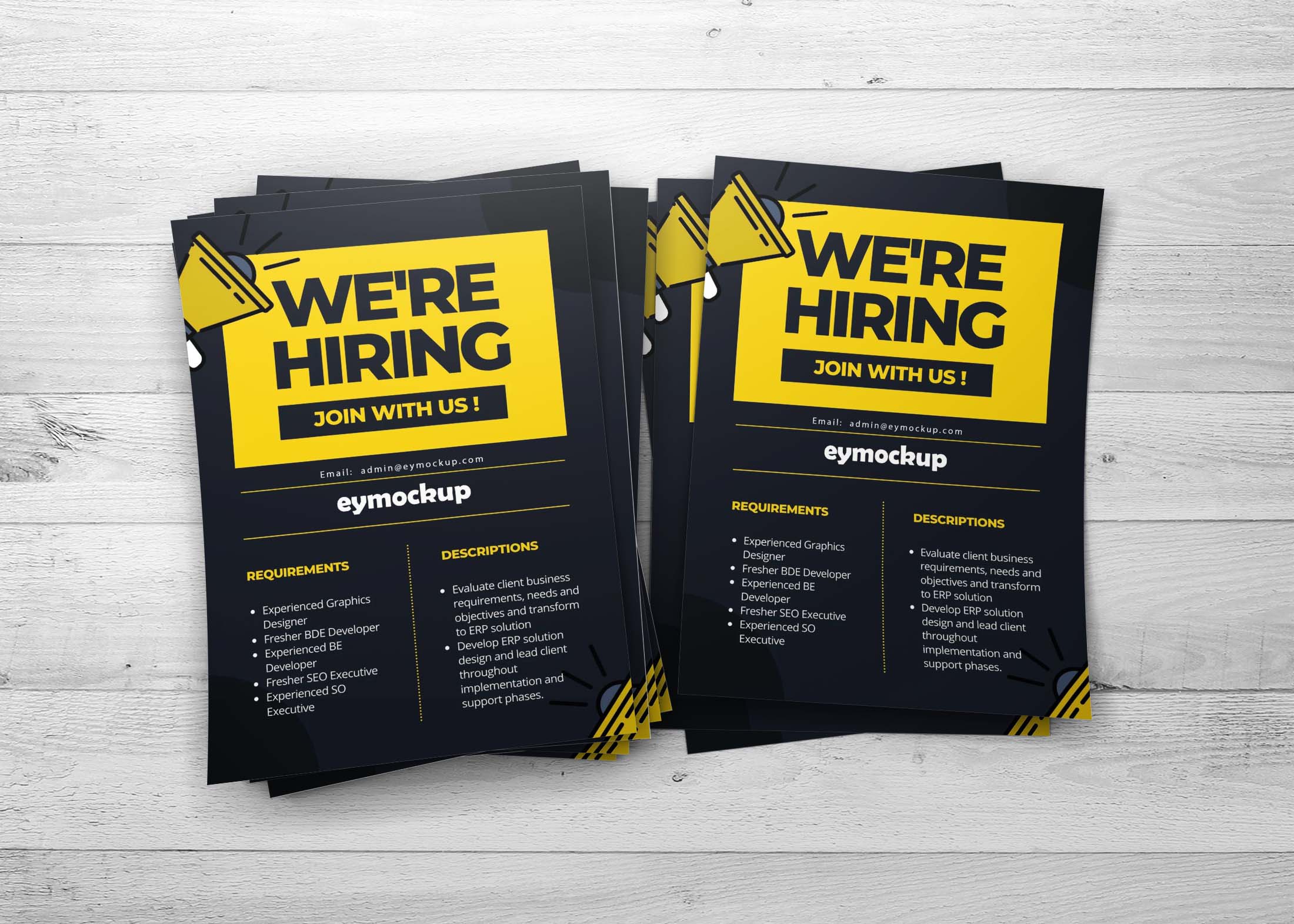 Free Blank Flyer Mockup