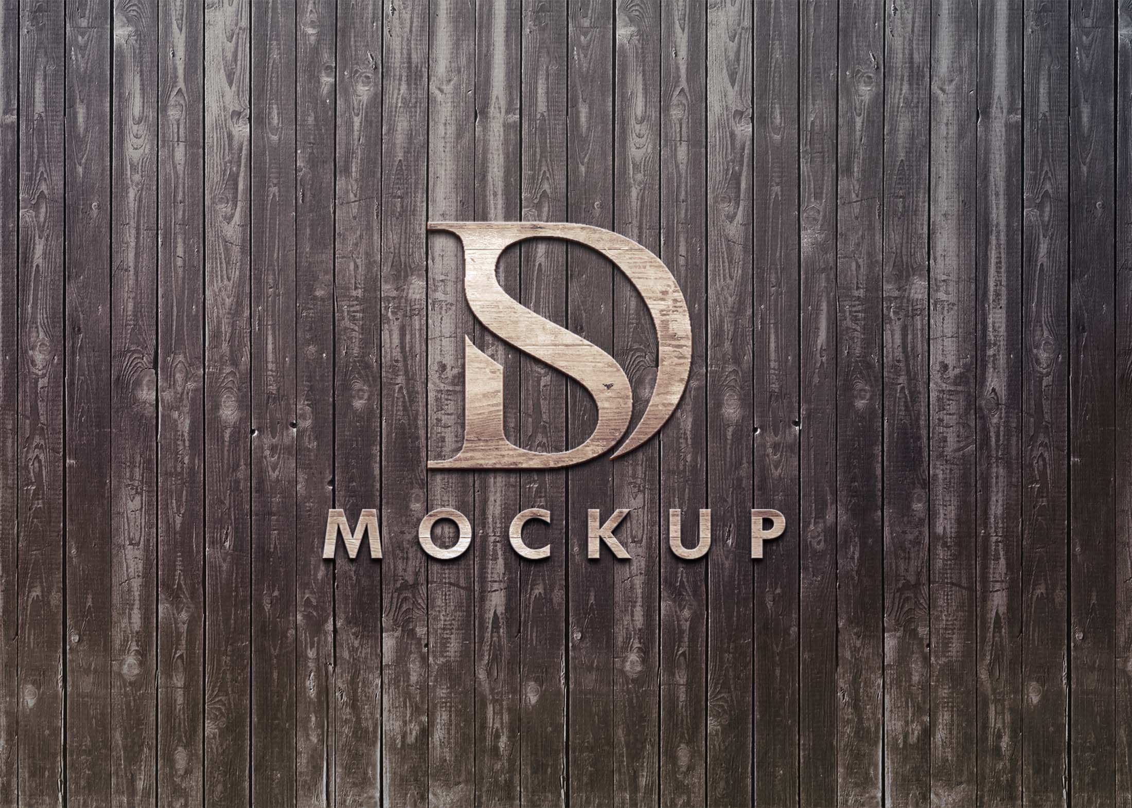 Free Brown 3D Logo Mockup