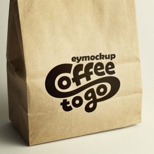 Free Burger Packaging Bag Mockup