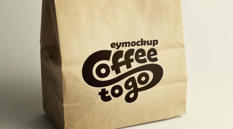 Free Burger Packaging Bag Mockup