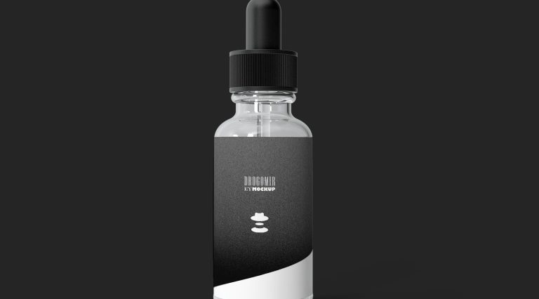 Free CBD Dropper Bottle Mockup