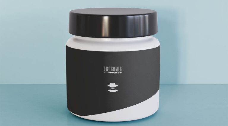 Free Cosmetic Jar Mockup