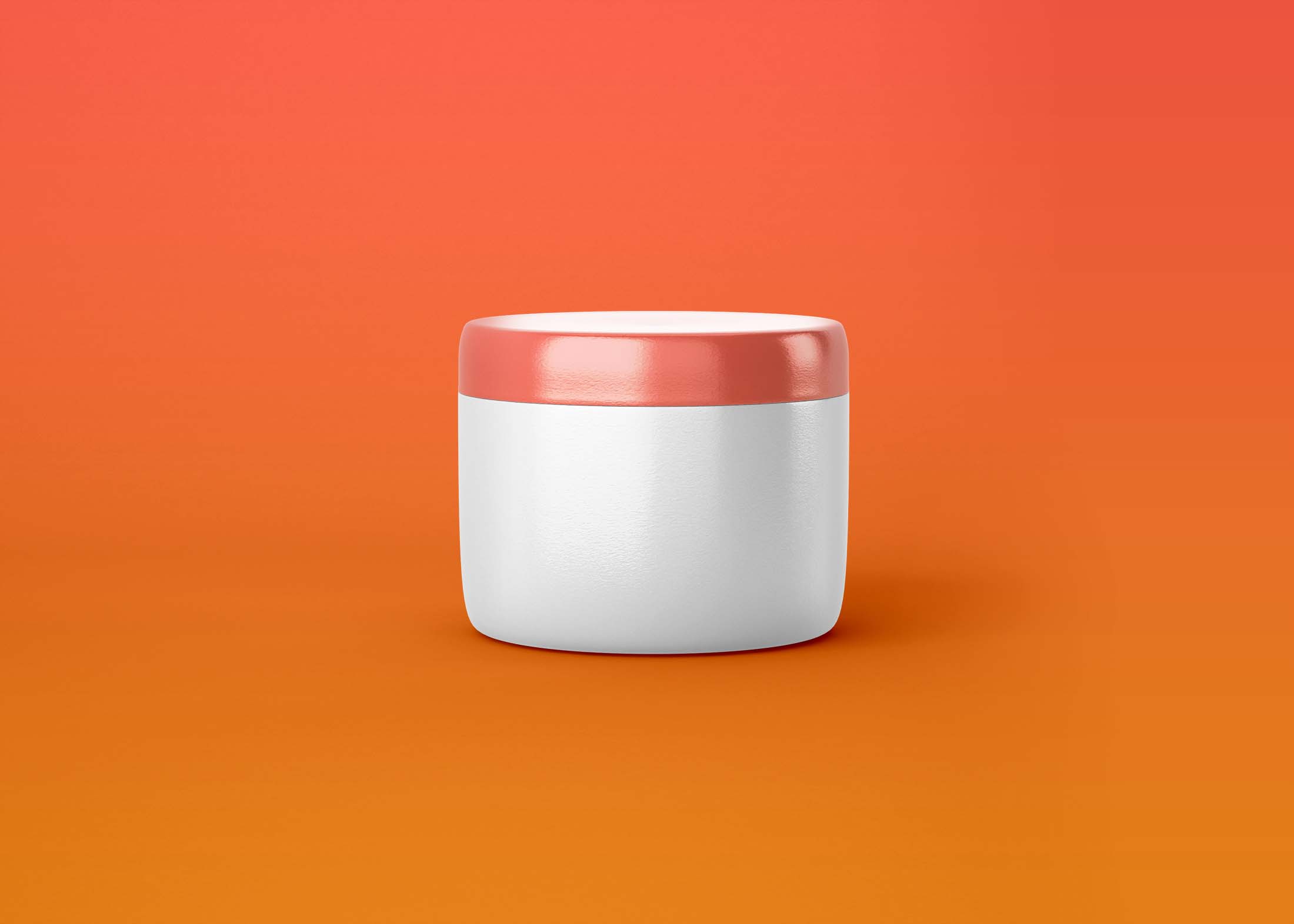 Free Cosmetic Jar Mockup ( PSD )