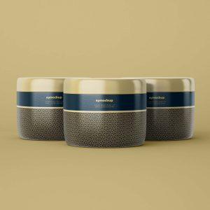 Free Cosmetic Jars Mockup