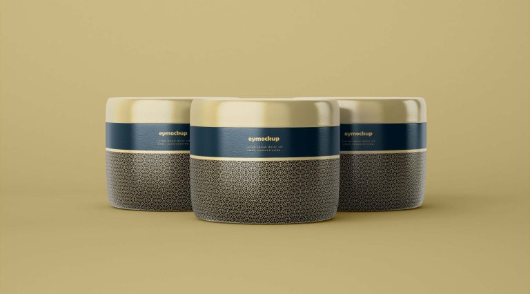 Free Cosmetic Jars Mockup