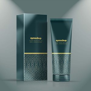 Free Cosmetic and Box Tube Mockup
