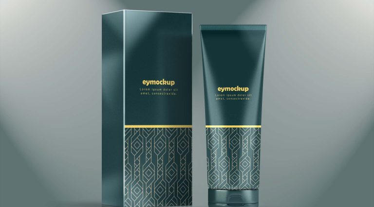 Free Cosmetic and Box Tube Mockup