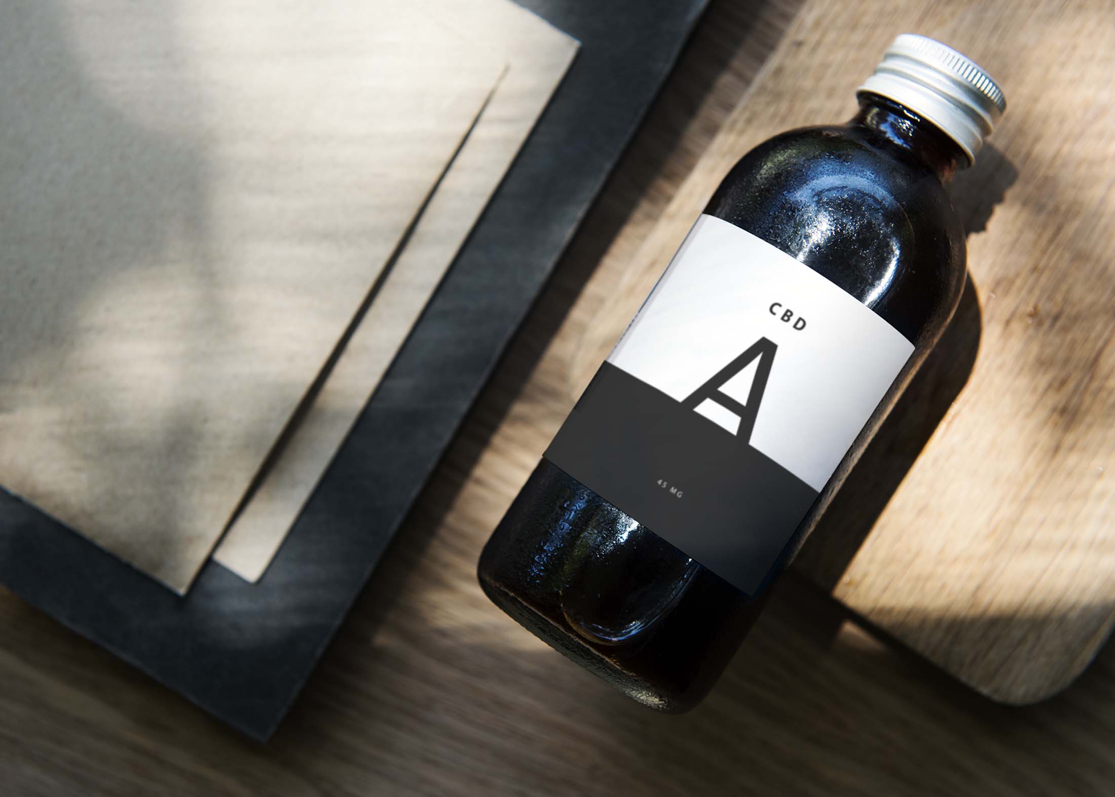 Free Cough Syrup Bottle Mockup