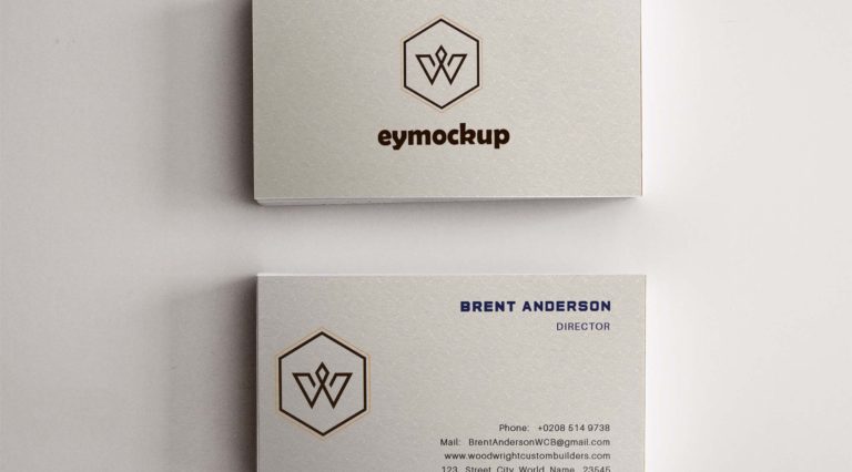 Free Front Design Business Card Mockup