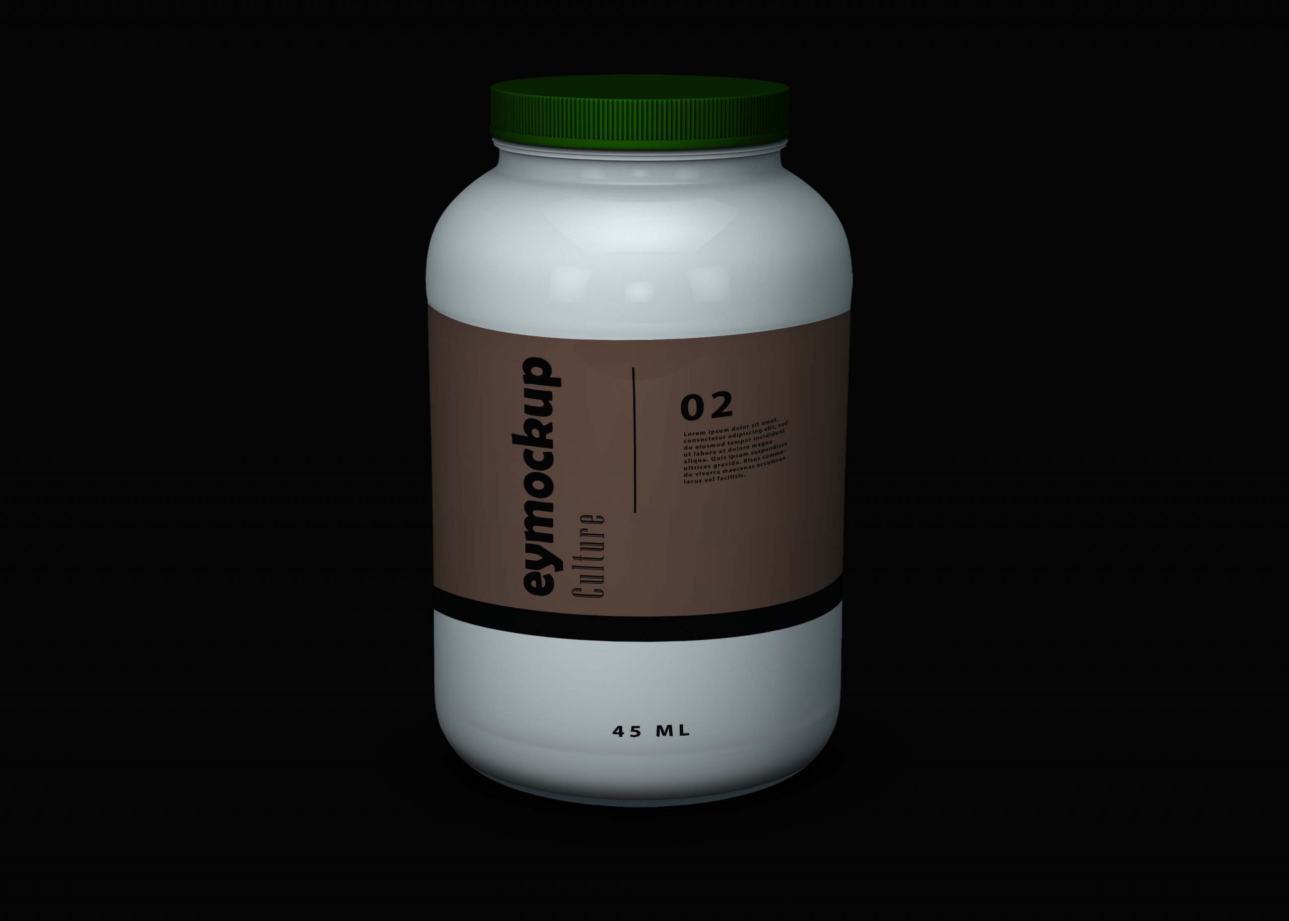 Free Health Supplement Bottle Mockup