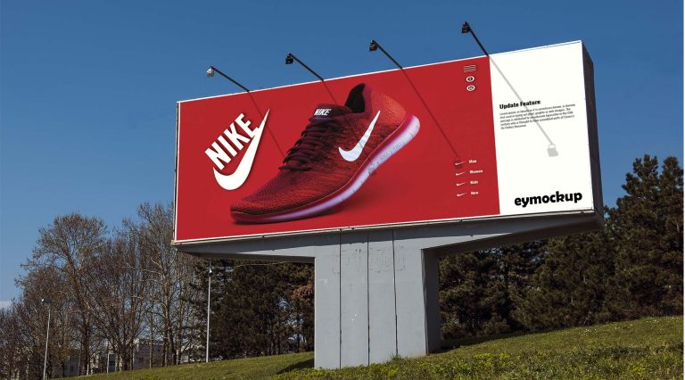 Free Hill Station PSD Billboard Mockup