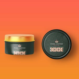 Free Mettalic Cosmetic Jar Mockup