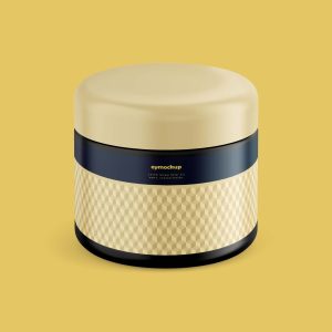 Free Minimal Cosmetic Jar Mockup