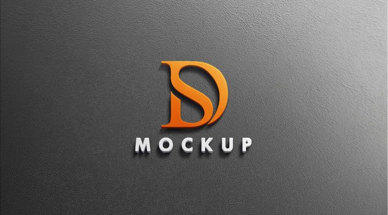 Free Modern 3D Logo Mockup