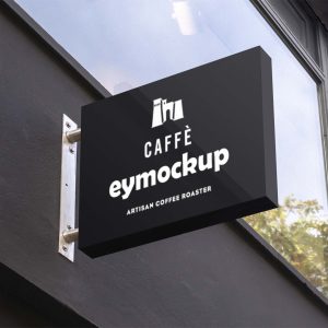 Free Office Wall Signage Mockup