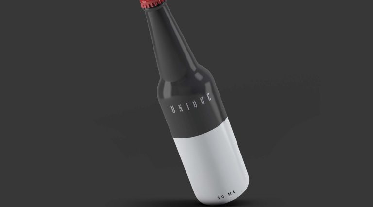 Free PSD Beer Bottle Mockup