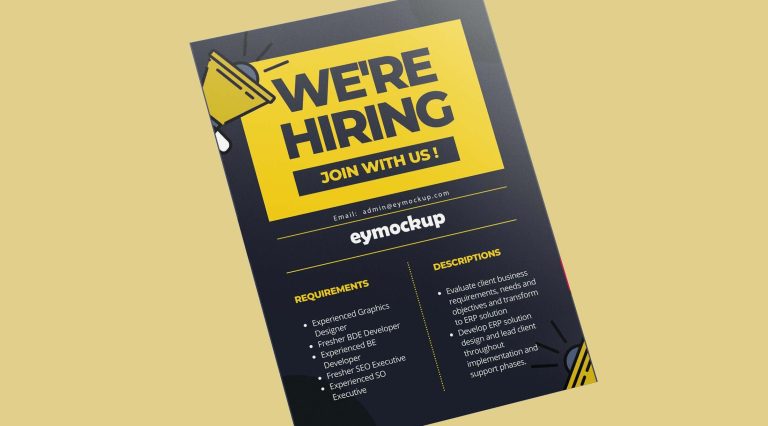 Free PSD Flyer Mockup