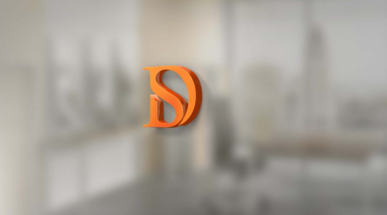 Free PSD Window 3D Logo Mockup