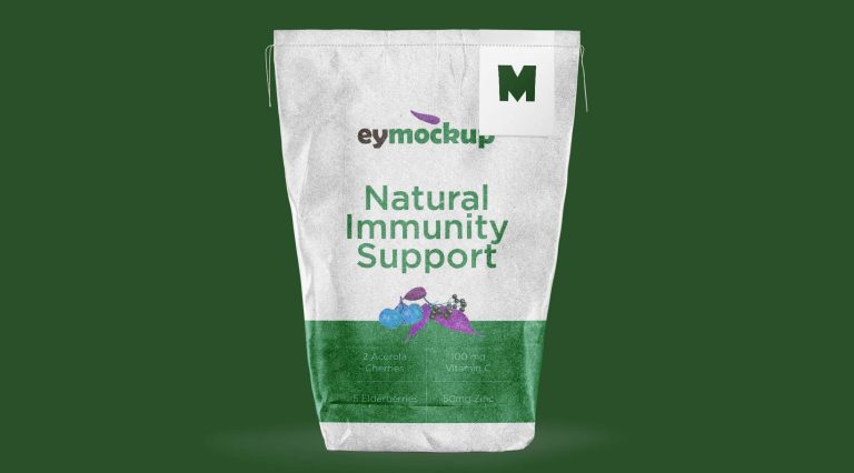 Free Realisting Stand Pouch Mockup