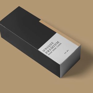 Free Rectanglar Box Label Mockup