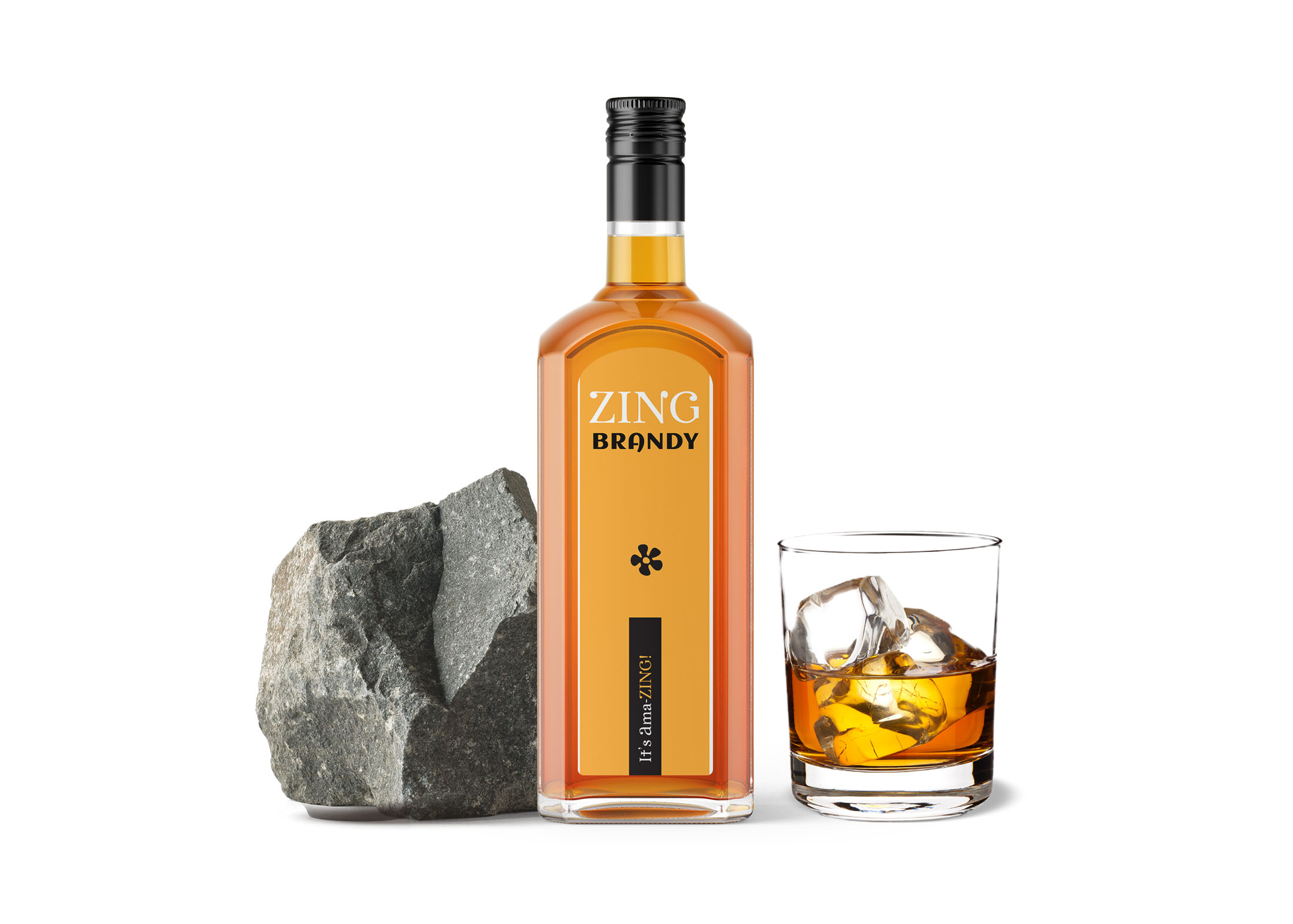 Free Rum Bottle Mockup