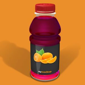 Free Small Juice Bottle Mockup