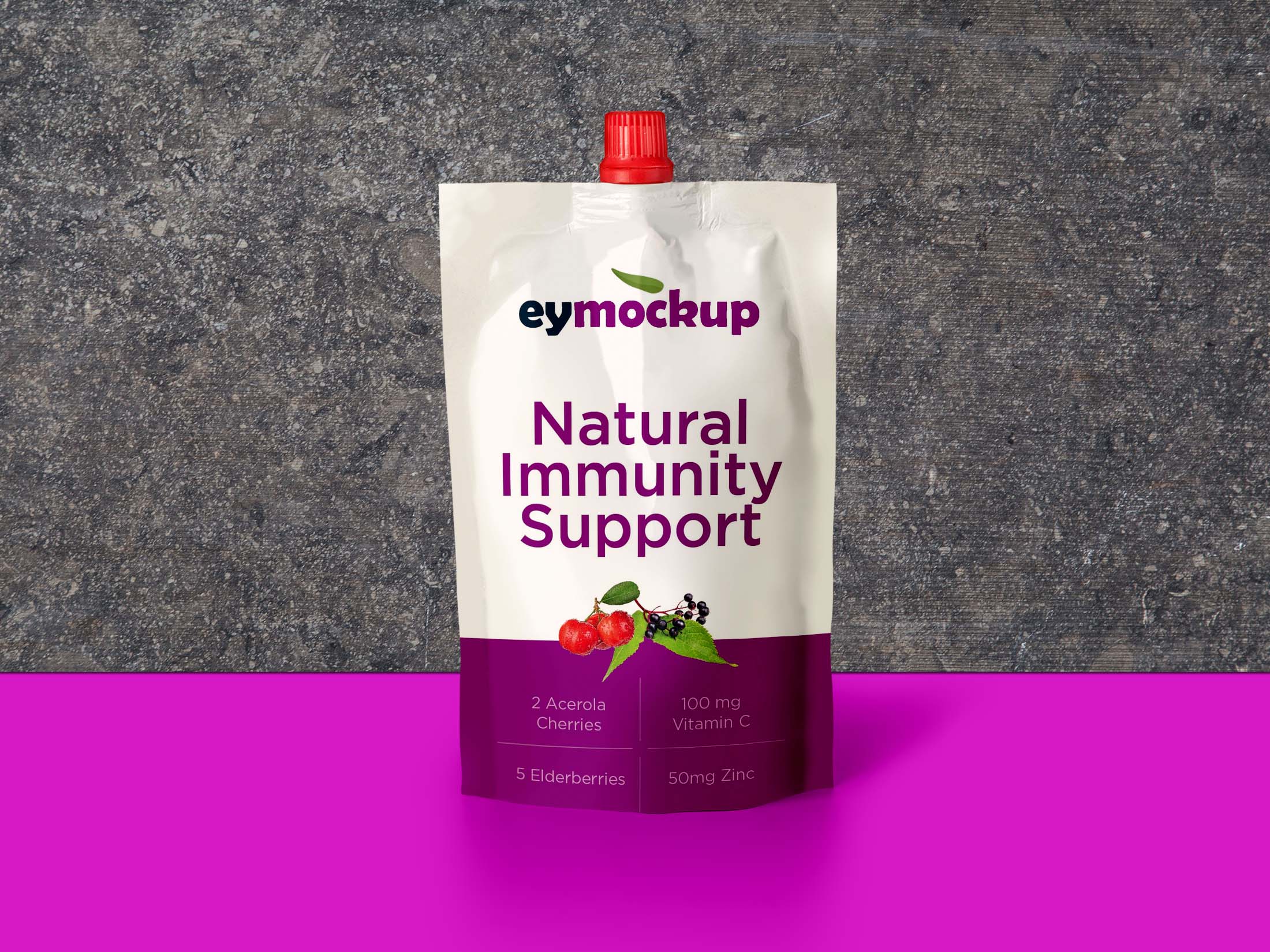 Free Spout Pouch Mockup