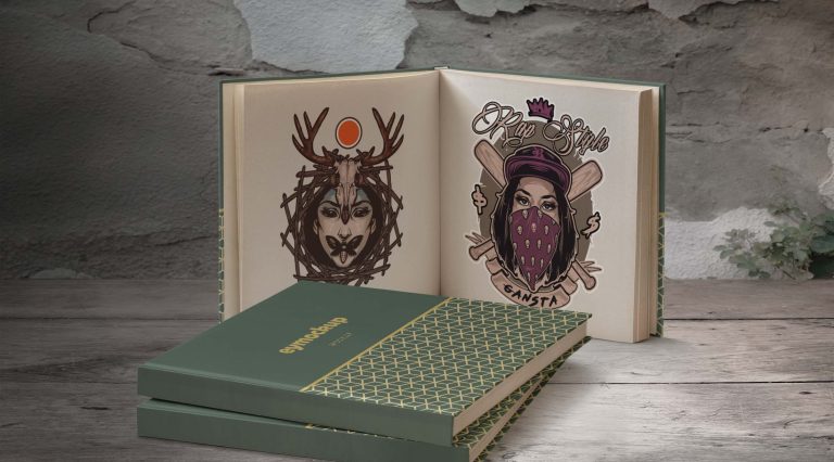 Free Square Book Cover Mockup