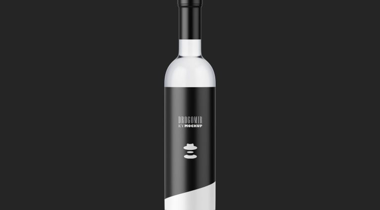 Free Vodka Bottle Mockup