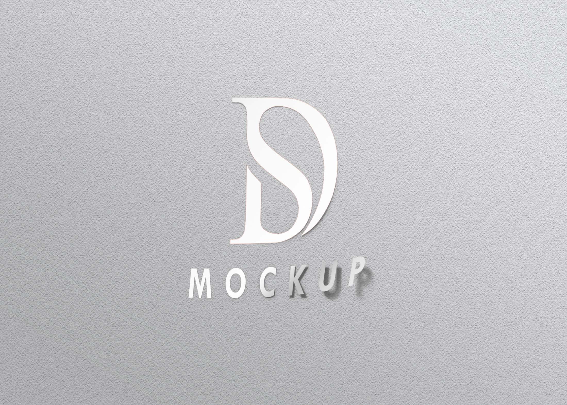 Free White Sticker Logo Mockup