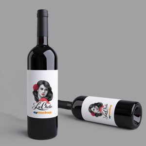 Free Wine Bottle Mockup