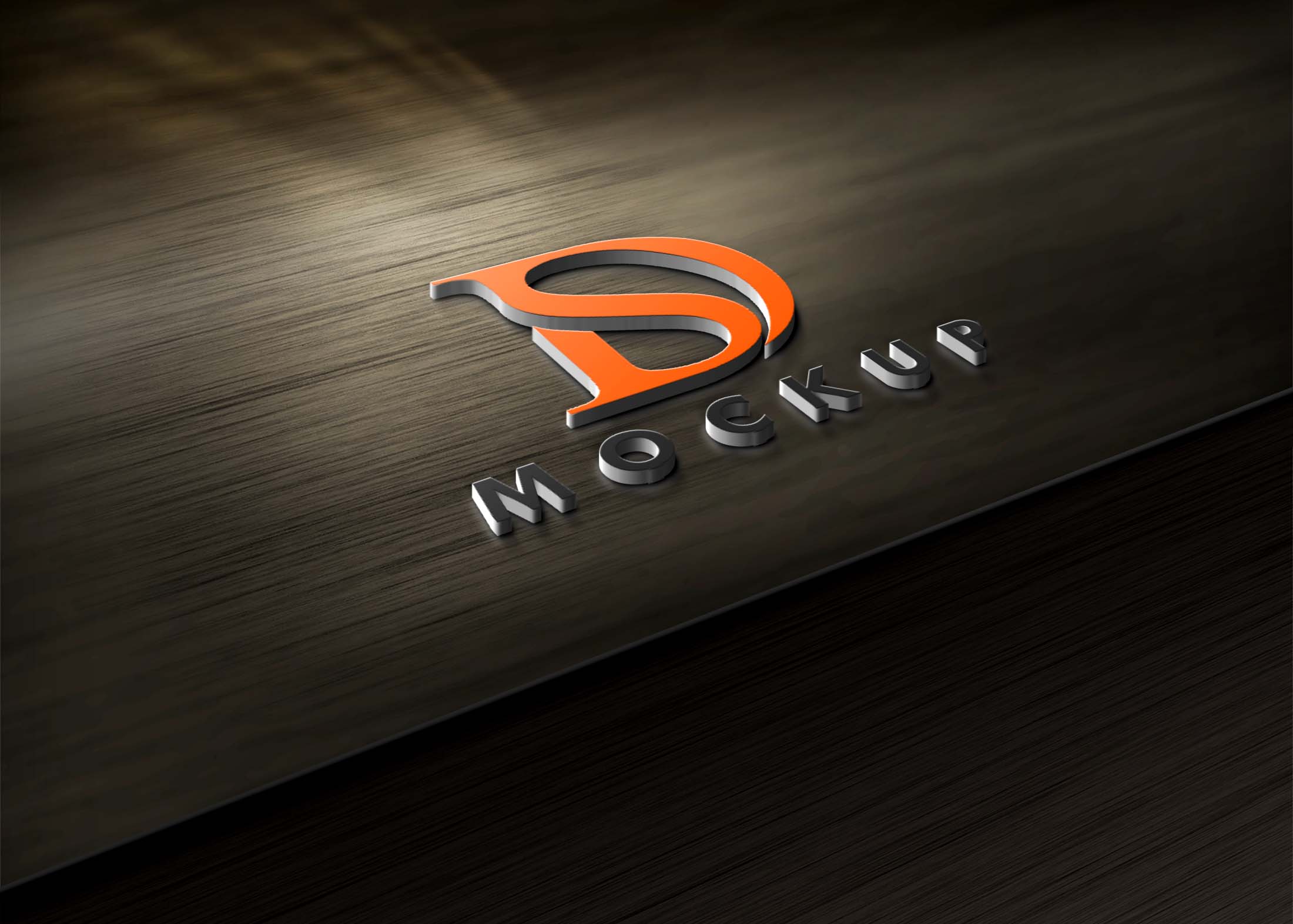 Free Wood Ply 3D Logo Mockup