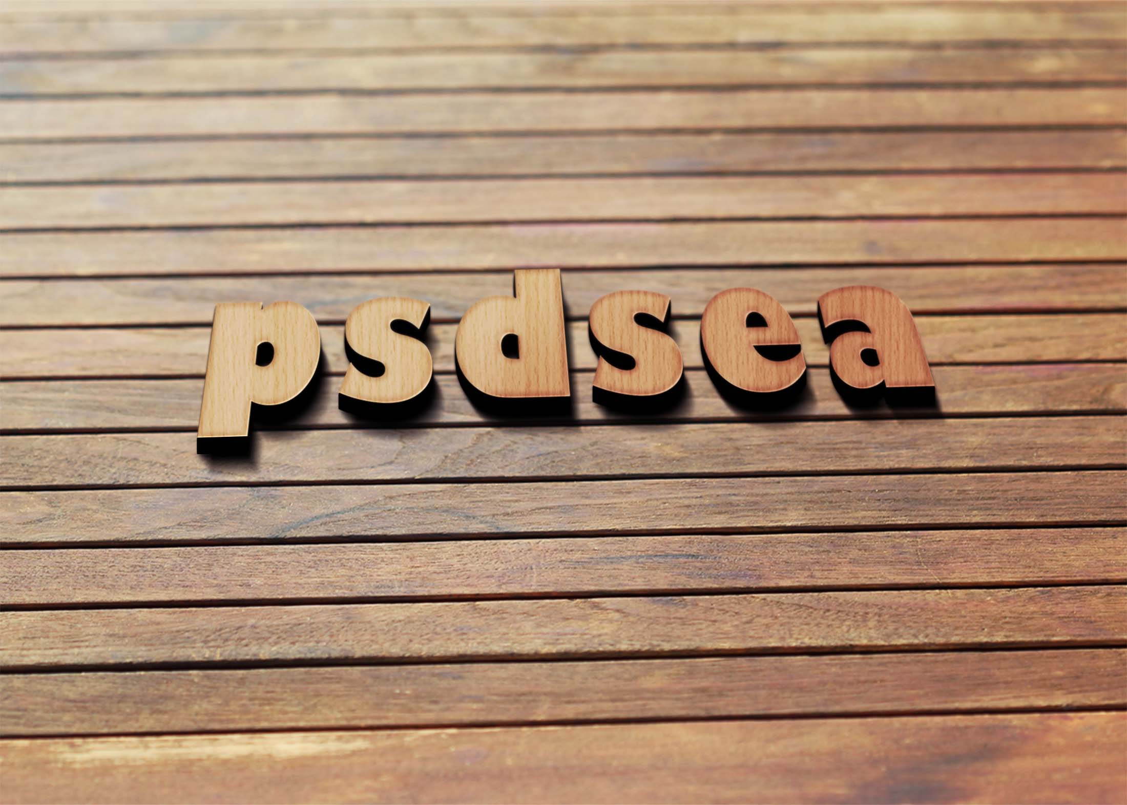 Free Wood Wall 3D Logo Mockup