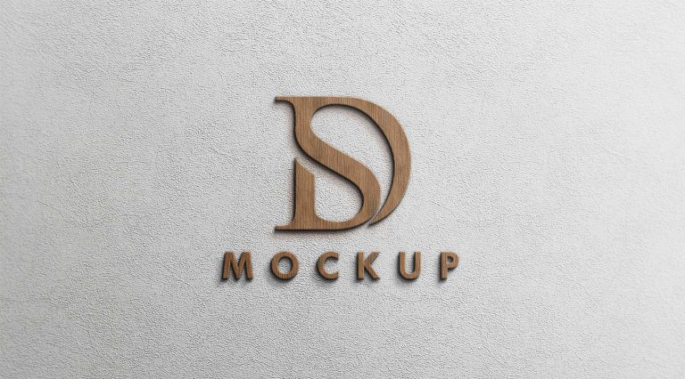 Premium Wood Crafted Logo Mockup