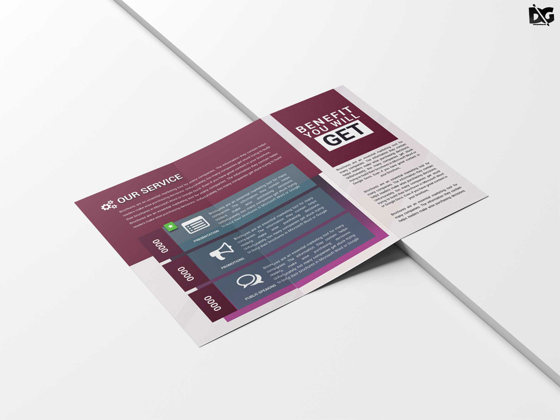Free Advanced Trifold Brochure Design Template