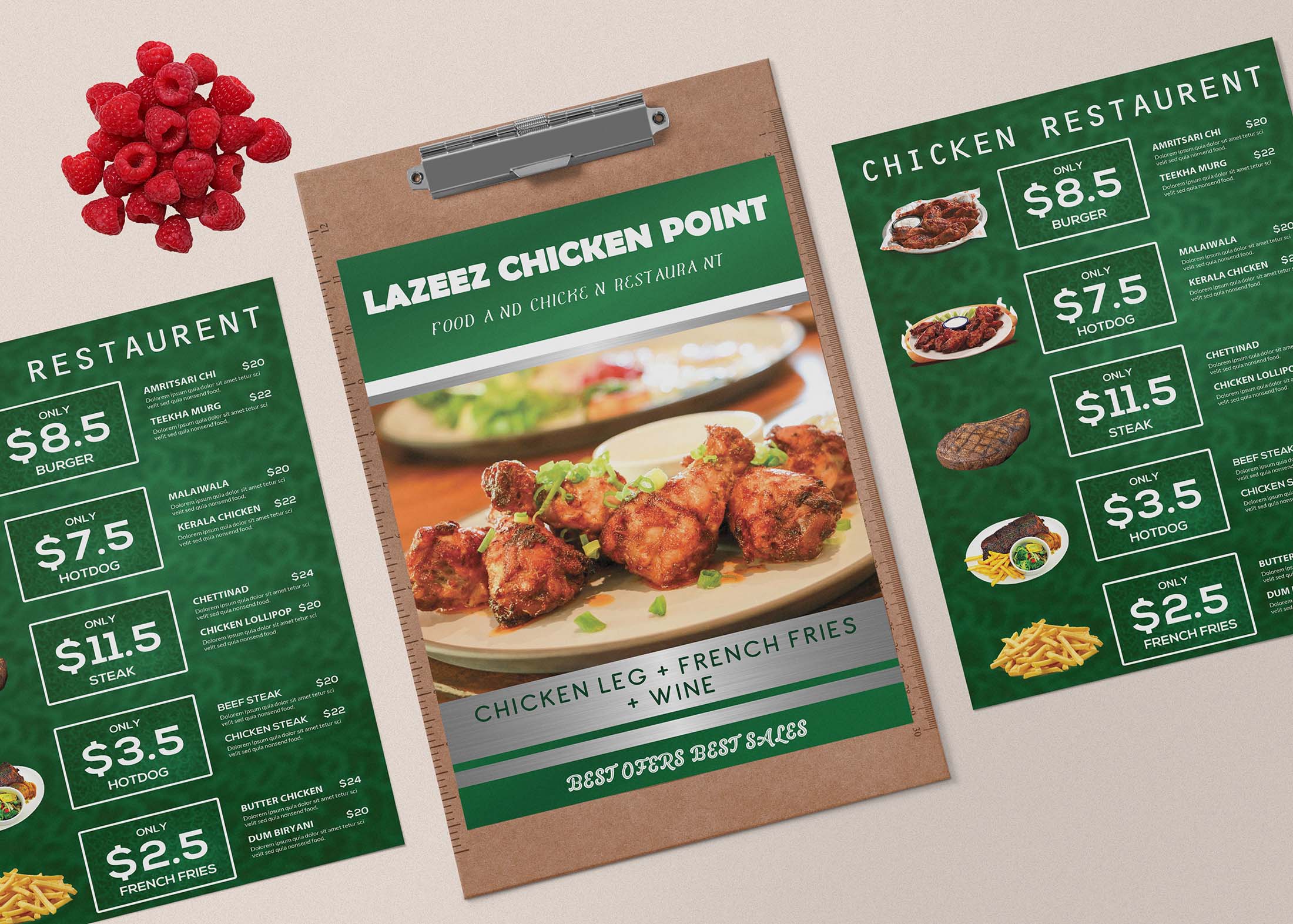 Free Chicken Psd Menu Template