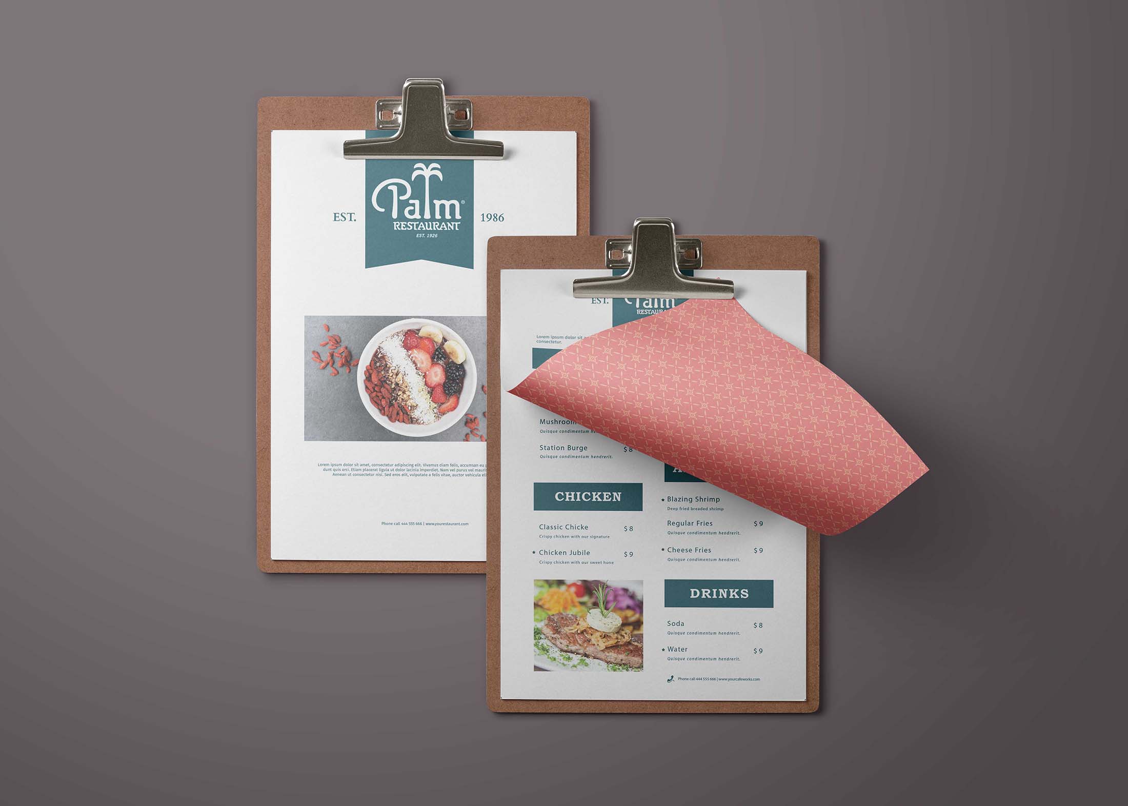 Free Complete Menu Template