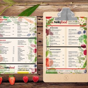 Free Creative Menu Design Template