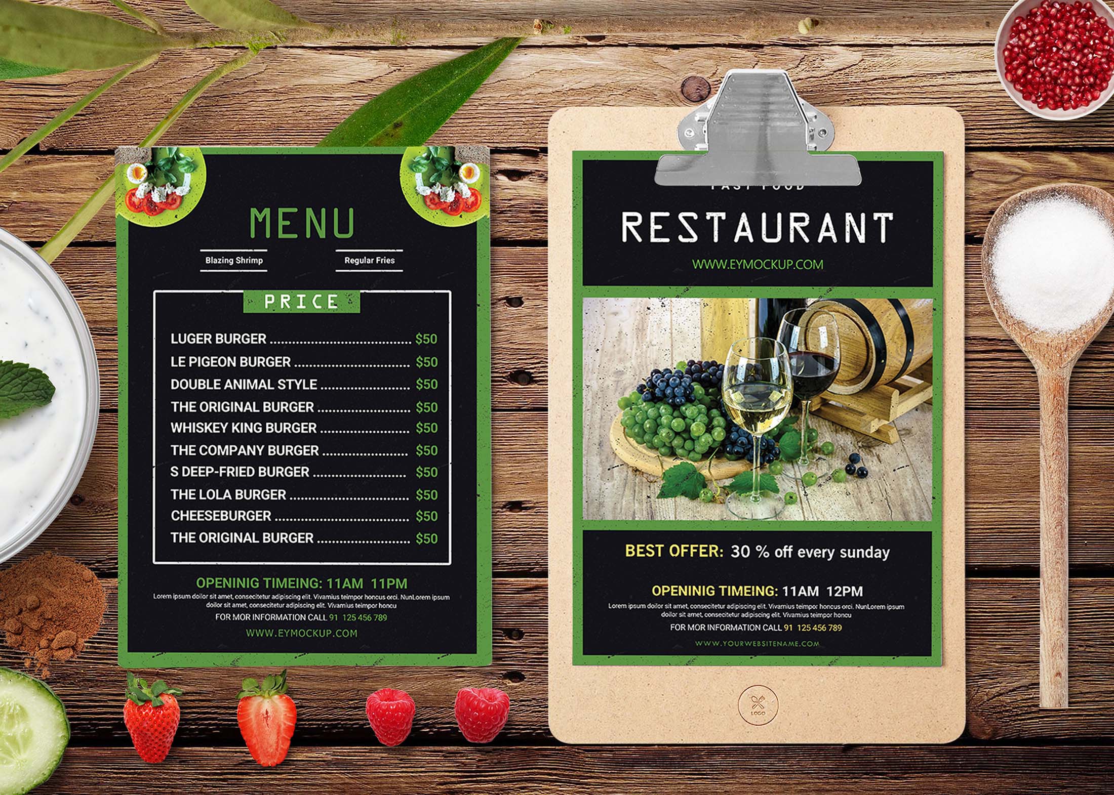 Free Food & Drink Menu Design Template