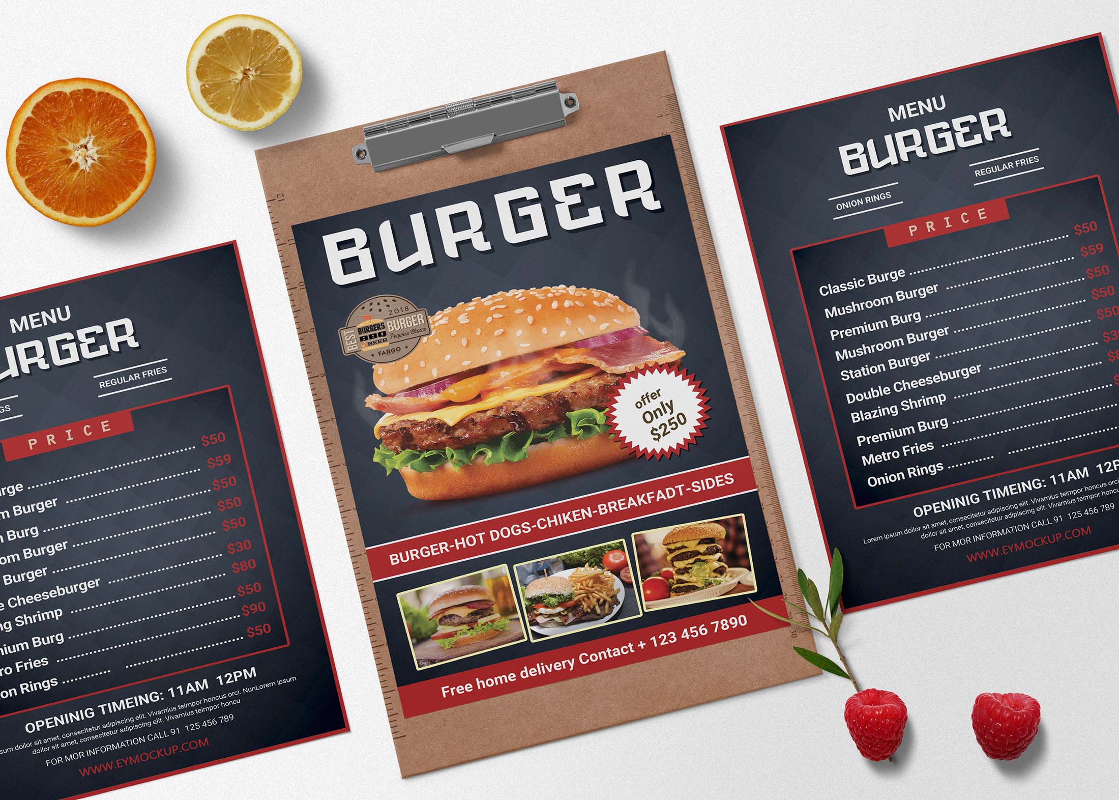 Free Food Menu Design Template