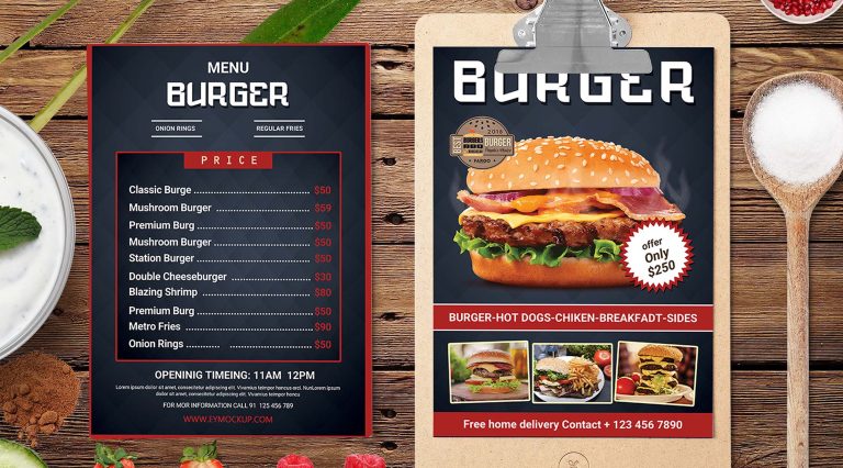 Free Food Menu Design Template
