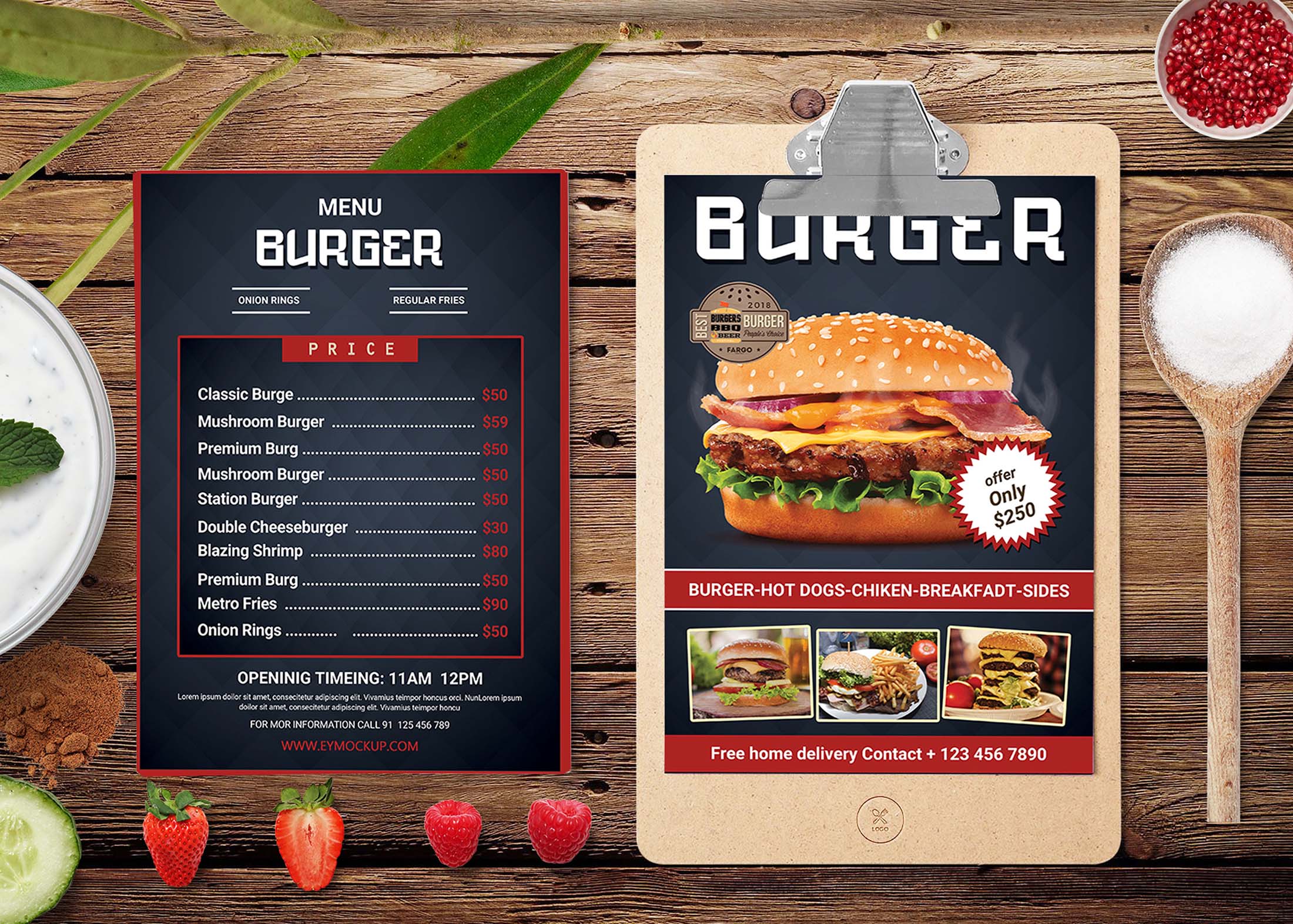 Free Food Menu Design Template