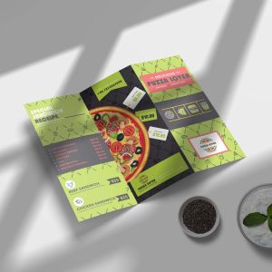 Free Healthy Green Tri-Fold Menu Template