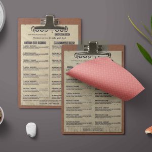 Free Minimal Psd Menu Template