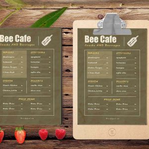 Free Modern Cafe Menu Design Template