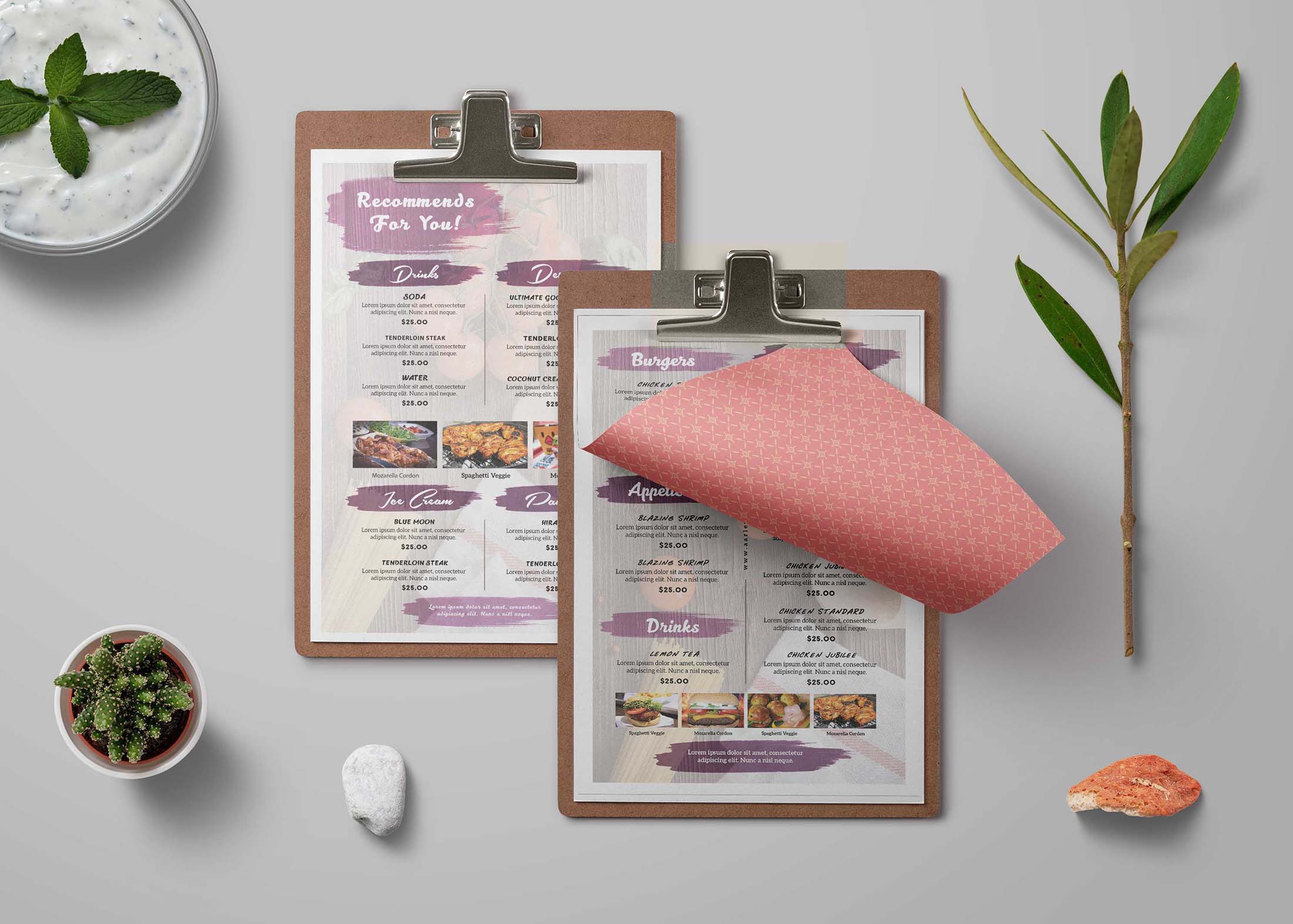 Free Snack & Food Menu Template