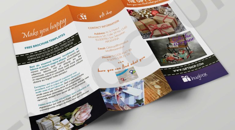 Free Gift Shop Tri-Fold Brochure Template