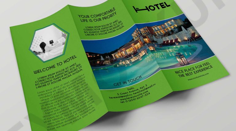 Free Real Estate Hotel Tri-Fold Brochure Template